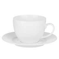 Набор чайный 2 пр., 275мл, MILLIMI, Узоры белые, фарфор