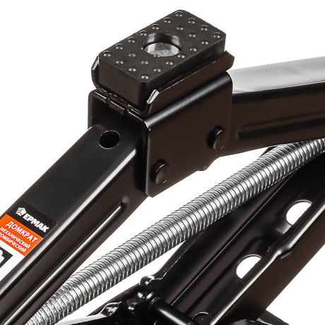 ЕРМАК Домкрат механический ромбический 2т, высота подъема 110-395мм, резиновая площадка