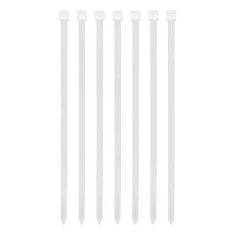 Хомуты, 250 х 8 мм, пластиковые, белые, 100 шт Сибртех