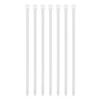 Хомуты, 250 х 8 мм, пластиковые, белые, 100 шт Сибртех