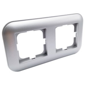 OVIVO Рамка СУ 2-местн. LOFT, серебро