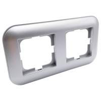 OVIVO Рамка СУ 2-местн. LOFT, серебро