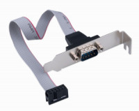 Планка на заднюю панель низкопрофильная Cablexpert, 1 порт COM/RS-232/DB9-M, 23385