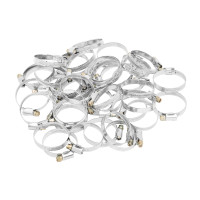 Хомуты металлические, Стандартное болтовое крепление 32-50 мм, 50 штук в упаковке, ширина 9 мм Сибртех