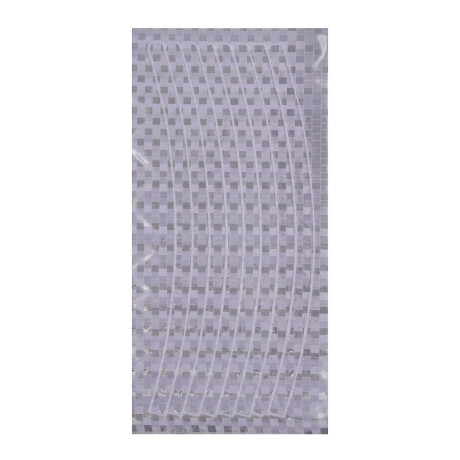 ЕРМАК Набор светоотражающих наклеек, 8 штук, 21*0,9 см, белый