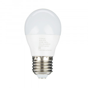 FORZA Лампа светодиодная G45 7 Вт, Е27, 560 Лм, 4000 К, 175-265 В, Ra&gt;80, IRF &lt;5%