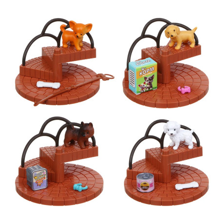 ИГРОЛЕНД Питомец с набором аксессуаров, ABS, 9х5х12 см, 4 дизайна