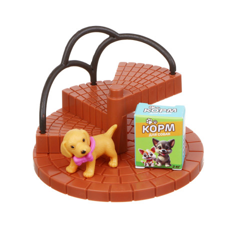 ИГРОЛЕНД Питомец с набором аксессуаров, ABS, 9х5х12 см, 4 дизайна