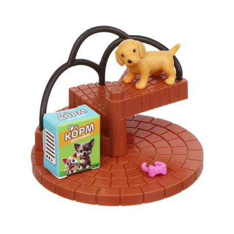 ИГРОЛЕНД Питомец с набором аксессуаров, ABS, 9х5х12 см, 4 дизайна