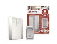 ASD/inHome ЗБ-9 звонок беспроводной цифр. 150м, 25 мелодий с рег. звука, инд. с кнопкой IP44 3374