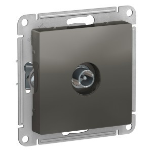 Systeme Electric AtlasDesign мех. роз. TV СУ 1 мест сталь (окон RG6 1dB) ATN000991 (5!)