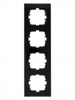 Lezard VESNA рамка акрил СУ 4 мест., верт., черная 742-5880-154