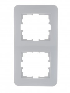 Lezard KARINA LIFE рамка 2 мест. (верт.) б/вст бел. (ABS) 708-0200-152