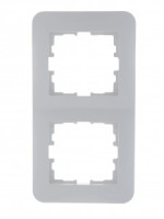 Lezard KARINA LIFE рамка 2 мест. (верт.) б/вст бел. (ABS) 708-0200-152