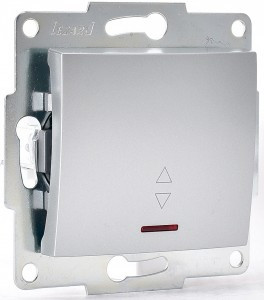 Lezard KARINA мех. выкл. СУ 1 кл. 10А (проходн.) инд. матов. серебро (корп. ABS) 707-4388-114