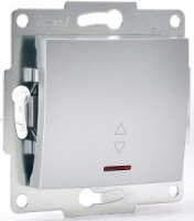 Lezard KARINA мех. выкл. СУ 1 кл. 10А (проходн.) инд. матов. серебро (корп. ABS) 707-4388-114
