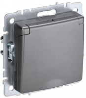 IEK BRITE мех. роз. СУ земля(штор, крыш.) 16А IP20 РСбш10-3-БрС сталь BR-R16-16-K46