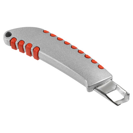 ЕРМАК Нож универсальный 18мм, метал.направ., Twist lock, метал.корпус+TPR, блистер