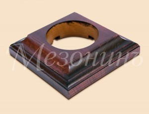 МЕЗОНИНЪ Рамка дерев. 1 мест. "Престиж", красное дерево, для наруж. и внутр. монтажа GE70706-27