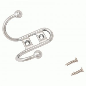 Крючок-вешалка мебельн 2-рожк СТАНДАРТ 208B CP хром В60*Ш73*Г34 ЕВРОПАКЕТ(480,60)