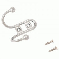 Крючок-вешалка мебельн 2-рожк СТАНДАРТ 208B CP хром В60*Ш73*Г34 ЕВРОПАКЕТ(480,60)