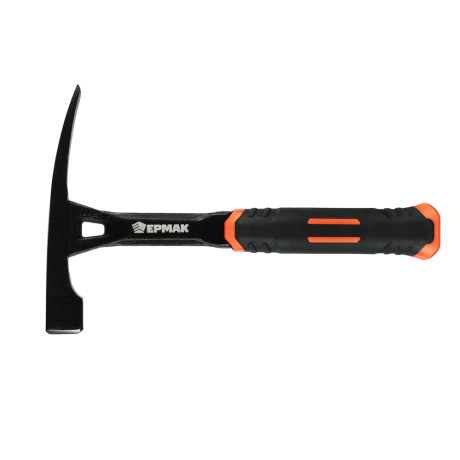 ЕРМАК Молоток каменщика, цельнокованый, двухкомп.обрезин. рук-ка, 600г, 275мм