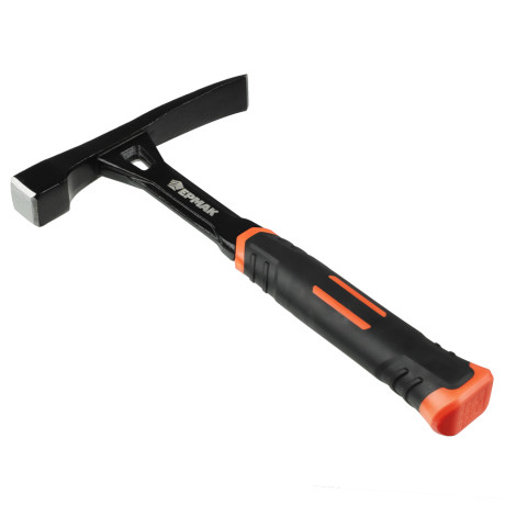 ЕРМАК Молоток каменщика, цельнокованый, двухкомп.обрезин. рук-ка, 600г, 275мм