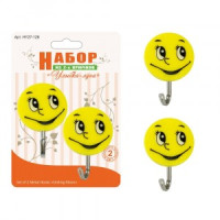 Крючки &quot;Улыбка-Луна&quot;, набор 2шт/уп, цена за уп (кратность 6шт!!!), сталь, пластик HY27-126 Мультидом