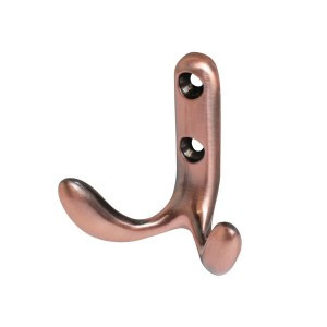 Крючок-вешалка мебельн 2-рожк СТАНДАРТ 335 AC ст. медь Инд. уп. на подвесе (600,50)