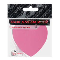 Блок с клеевым краем фигурный 68x68мм, 100 листов, ассорти 4 формы, 4 неоновых цвета