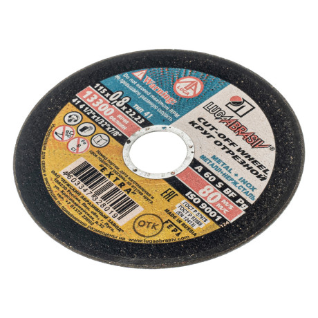 Круг отрезной по металлу, 115 х 0.8 х 22 мм "Луга"