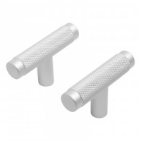 Ручка-кнопка мебельная Knob AP2308 W мат.бел. хром 2шт (цена за пару (25, 250) StahlBuro