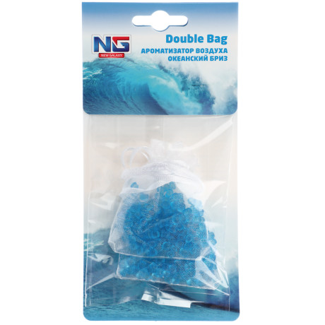 NEW GALAXY Ароматизатор воздуха пакетики Double Bag, 2х10 гр., океанский бриз