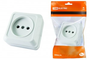 TDM Ладога роз. ОУ 1 мест. 10А бел. керамика IP20 (10!) SQ1801-0110