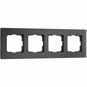 Werkel рамка СУ 4 мест. Senso (черный, стекло soft-touch) W0043108 a064575