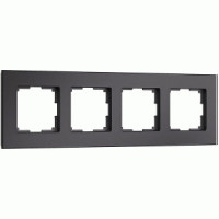 Werkel рамка СУ 4 мест. Senso (черный, стекло soft-touch) W0043108 a064575