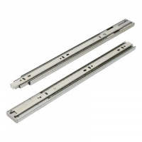Направляющие шариковые 35-400 хром с доводчиком /16&quot;/ (комплект 2шт, цена за комплект)(20) StahlBuro