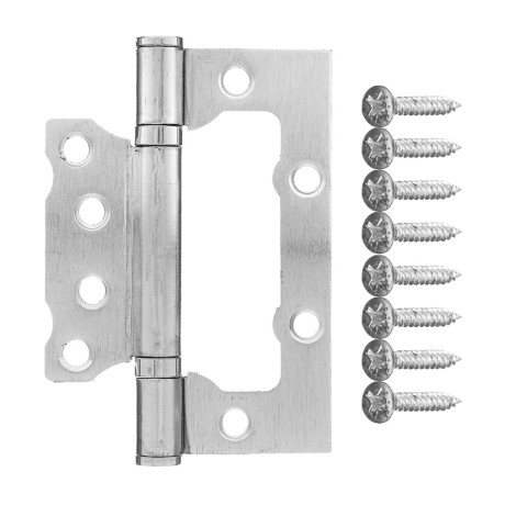 Петля-бабочка без врезки 4х3" 2,2мм ср хром, арт.2