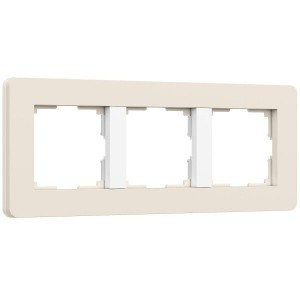 Werkel рамка СУ  3 мест. Split (айвори белый,  soft-touch) W0033066 a067256