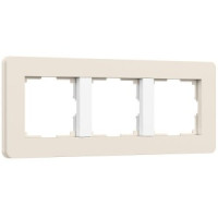 Werkel рамка СУ  3 мест. Split (айвори белый,  soft-touch) W0033066 a067256