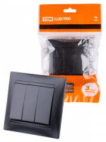 TDM Лама выкл. СУ 3 кл. 10А графит SQ1815-0603