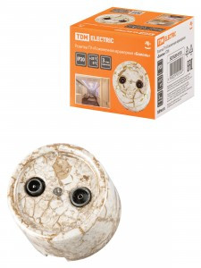 TDM Болонь Розетка TV+R оконечная мрамор Ретро SQ1820-0155