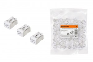 TDM клемма пружинная соединит. КСП2-L+N, 16А (100 шт, цена за 1 шт.) (100!) SQ0510-0105