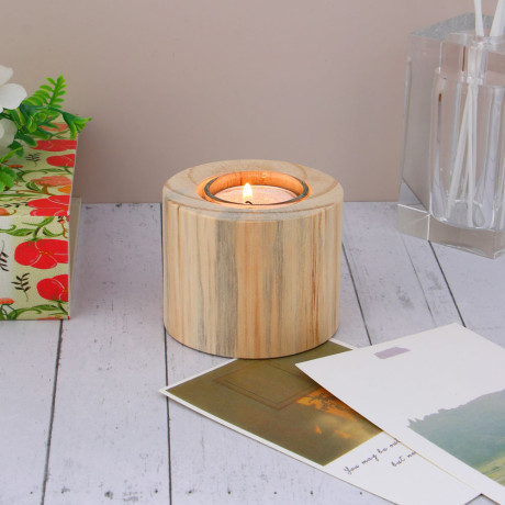 Подсвечник деревянный, 7,8х6,2х4,5 см