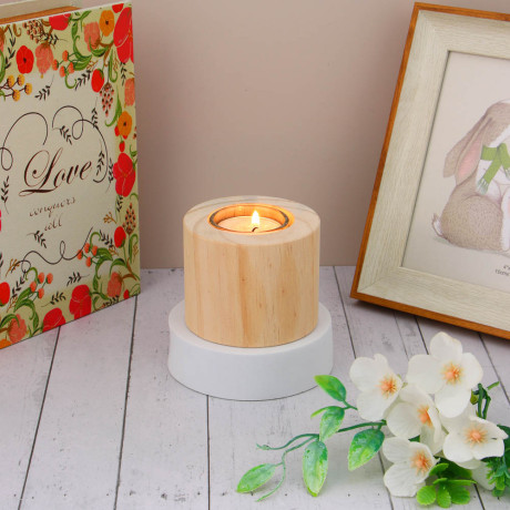 Подсвечник деревянный, 7,8х6,2х4,5 см