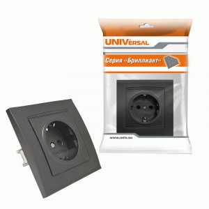 UNIVersal Бриллиант роз. СУ 1 мест. графит (керам. осн., земля) 7947625-Gr