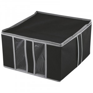 Кофр большой д/хранения одеял, подушек, пледов "Black", 60х50х35см, спанбонд, 312618 Рыжий кот