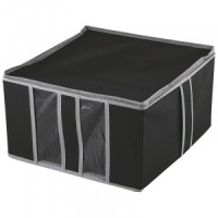 Кофр большой д/хранения одеял, подушек, пледов "Black", 60х50х35см, спанбонд, 312618 Рыжий кот
