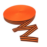 Лента &quot;Георгиевская&quot; жаккард в бобине 2,4см х 100м