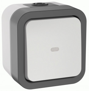 IEK TORS переключатель 1 кл. ОУ 10А (инд.) IP55 TS202 серо-белый TS-V10-1-10-55-K41